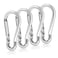 BONWIN Flag Pole Ring Replacement Carabiner Clips   4 Pcs Aluminum Alloy Flag Pole Clip Spring Snap Hooks for Grommeted Flag   Replaceable Flagpole Hardware Accessories for Any Flagpole Rings (Silver)