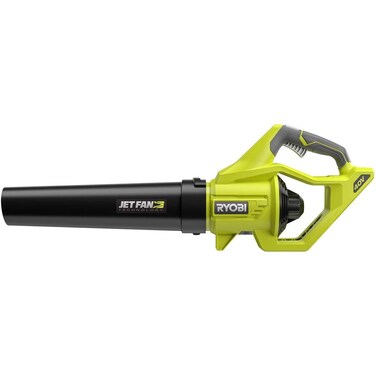 Ryobi RY40406BTL 40 Volt 110 MPH 500 CFM Cordless Jet Fan Leaf Blower 40V. Bare Tool (Battery and Charger NOT Included) (Renewed)