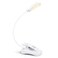 Vekkia 3000K Warm LED Rechargeable Book Light, Easy for Eyes, Clip on Reading Lights for Reading in Bed, Car &amp; Travel, Lightweight Slim 2.1 oz. Perfect for Readers (Elegant White)