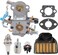 455 Rancher Carburetor for Husqvarna 455 Rancher Parts 460 455E 461 Rancher Gas Chainsaw Replaces WTA-29 with 537255701 Air Filter Spark Plug Fuel Line All In One Kit