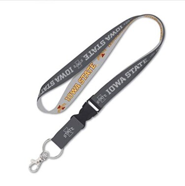 WinCraft NCAA Iowa State Cyclones Charcoal 1'' Lanyard with Detachable Buckle