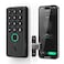 igloohome (New!) Deadbolt Go Smart Lock w/Fingerprint, Digital Keys, Remote PIN Codes, Apple Watch &amp; Alexa w/WiFi Bridge (Sold Separately) - Tested to ANSI Standards, Easy to Install (Matte Black)