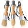 Mister Rui Chalk Wax Paint Brush, 3pcs, Chalk Paint Brushes for Furniture, Small Wax Brush for Chalk Paint, Acrylic Paint, Milk Paint, Natural Bristles Stencil Brushes, No Shedding