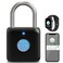 Fingerprint Padlock, Pothunder Smart Padlock, Locker Lock, Combination Lock, Fingerprint Lock with APP Unlock, USB Rechargeable, Suitable for Gym Locker, Door, Locker(Black)