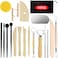 Pottery Clay Sculpting Tools for Polymer, Yagugu 19Pcs Basic Wood Ceramics Carving Tool Supplies kit Accessories for Kids, Adults and Artists Modeling Shaping Building for Art&amp;Craft