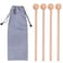 2 Pair Wood Mallets Percussion Sticks for Glockenspiel, Xylophone, Chime, Woodblock, and Bells, 8 Inch Long with a Carry Bag