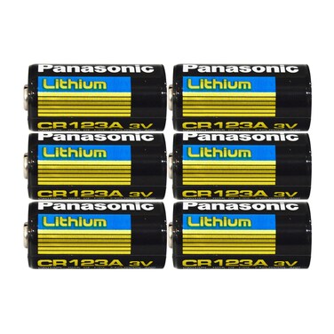 Panasonic CR123 CR123A 3V Lithium Battery ,6 Count (Pack of 1)