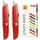 DIYSELF 2Pack Utility Knife Box Cutter Retractable Blade Heavy Duty(Red)