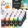 Shuttle Art 25 Colors Acrylic Paint Set, 2oz/60ml Bottles, Rich Pigmented Acrylic Paints for Artists, Beginners, Kids, Painting on Canvas Rocks Wood