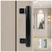 KAFENDA 8 inch Aluminum Alloy Sliding Door Handle Balcony Glass Door Handle Bathroom Cabinet Door Handle Garden Door Handle Warehouse Door Modern Metal Handle (Black)
