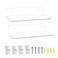 WANLIAN 8 Inch Acrylic Clear Shelves for Wall No Drilling, 2 Pack Small Adhesive Floating Shelf with Ledge, No Damage Mounted, Easily Expand Wall Space for Bedroom, Living Room, Bathroom