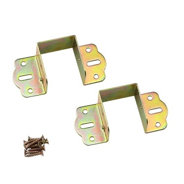 Bed Rail Fittings,Bed Hinge,Bed Frame Hardware,1.6" Bed Rail Brackets for Connecting to Wood, Headboards and Foot-Boards (2PCS) Screws Included