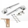 Heavy Lid Support Hinges with Soft Close, Zinc Alloy Hydraulic Hinge Lid Stay Support for Closet, Wardrobe or Toy Box (2 Pack,Left and Right)
