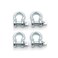 WANLIAN D Ring Shackles, 3/8 Inch,Silvery, Heavy Duty Forged with 1 Ton Capacity. (4 Pack)