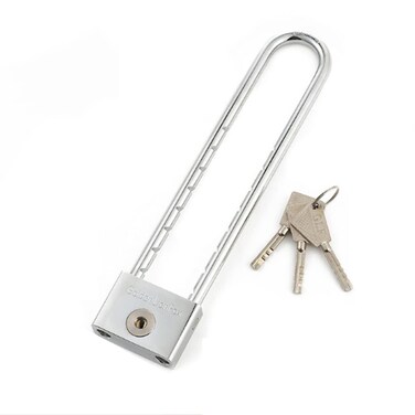 Long Shackle Padlock with Laminated Steel Waterproof Padlock Key Padlock Door Lock Cabinet Lock Long Beam Padlock 1.5 inches (6)