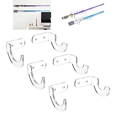 WANLIAN Lightsaber Wall Mount, Lightsaber Stand ,Suitable for Lightsaber Stand, Lightsaber Display Swords, Light Saber, Sword, Wall Bracket (3 Transparent)