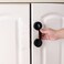 KAFENDA Large Sliding Glass Door Sticky Suction Cup Door Handle Seamless Sliding Door Suction Cup Travel Door Handle Set (Large Black)