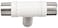Atlas Homewares 288-WT/SS Zanzibar Collection 1.9-Inch White Leather Knob, Stainless Steel