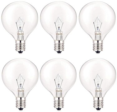 SerBion 40 Watt Light Bulbs E12 Candelabra Base 120Volt Round Light Bulb for Chandelier Table Lamp Wall Sconces Candle Lamp Wax Melter (Soft Warm White)