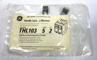 GE THL103 Non-Padlocking Handle Locking Device, for Use with THQL and THQB Frame Molded Case Circuit Breakers