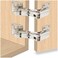 2PCS - Large Kitchen Cabinet Door Hinges Cabinet Door 170 Degree Hinges + 16 Set Screws - Large Angled Door Hinges - No Slots Required - Easy Installation