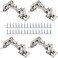 4 Piece Hidden 170 Degree High Angle Door Hinge Kitchen Hinge Adjustable 130-170 Degree Trenchless Cabinet Door Hinge Easy Installation Hydraulic Adjustable Installation Hinge Soft Close