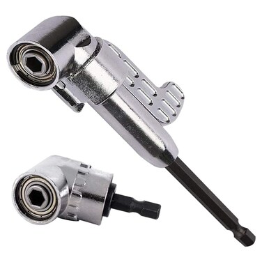 KAFENDA 2 PACK 105 Degree Right Angle Drill Adapter Hex Shank Magnetic Socket Right Angle Screwdriver Attachment Power Drill Adapters,90 Degree Drill Adapter