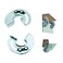 KAFENDA [2 pcs] Door Hinge Industrial Hinges Semi-Circular Door Hinges Hidden 90 Degree Door Hinge semicircular Door Hinge for Industrial Equipment Cabinet Door Hardware (Argent)