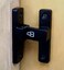 Kafenda Luminous Bolt 90 Degrees - Heavy-Duty Latch Sliding Door Lock Safety Latch - Suitable for Barn, Garden, Bathroom, Window, Garage (Glow Black)