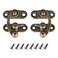 KAFENDA Left &amp; Right Latch Hook Hasp Thickened Solid Jewelry Box Latch Zinc Alloy Vintage Style Small Eye Hook (1 Pair Bronze)