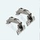 180 Degree Hinges Frameless Cabinet Doors Hinges Concealed Hydraulic Adjustable Mounting Hinges Soft Closing Nickel-Plated Steel Buffer Dampers for Wardrobe,1 Pair (Full Overlay)