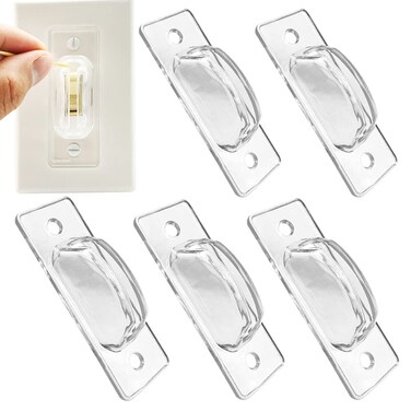 Light Switch Guard, 6 Pack, Clear Light Switch lock, Child Proof Light Switch Cover Guard, Keeps Light ON Or Off Protects Your Lights or Circuits from Accidentally Being Turned on or Off