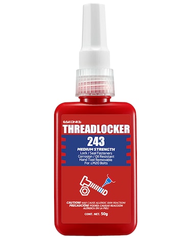 ESKONKE Blue Thread Locker 243 - Removable Threadlocker Metal Glue for Nuts, Bolts, Fasteners Medium Strength Screw Compound to Prevent Loosening &amp; Corrosion 1.69 Oz/50 ml