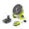 Ryobi 18-Volt ONE+ Hybrid Portable Fan(P3320) with P163 Lithium-Ion Battery(2.00Ah) and Charger