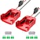 2 Packs Power Wheel Adapter for Milwaukee M18 Battery Adapter 18V Power Wheels Battery Converter with Fuses &amp; Wire Terminals, 12AWG Wire, Power Connector for DIY Rc Car Toys, Robotics and Rc Truck