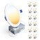 Ensenior 12 Pack 6 Inch LED Recessed Ceiling Light, Dimmable, 2700K-5000K 5CCT, 1050LM 12W 120V, High Brightness Canless Wafer Downlight - ETL&amp;FCC&amp;IC