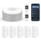 WiFi Door Alarm System, Wireless DIY Smart Home Security System, with Phone APP Alert, 8 Pieces-Kit (Alarm Siren, Door Window Sensor, Remote), Work with Alexa, for House, Apartment, by tolviviov