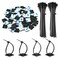 140 Pack 3/4" Zip Tie Adhesive Mounts Self Adhesive Cable Base Holders with Multi-Purpose Tie wire clips with screw hole,Anchor stick on wire holder,Black