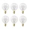ETwinCoo Wax Warmer Light Bulbs, G50 25 Watt for Full Size Scentsy Warmers, G16.5 Globe E12 Base Clear - Long Life-Span and Melt Wax Fast, 120 Volt (6 Pack)