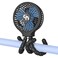 WiHoo Mini Handheld Stroller Fan,Personal Portable Car Seat Baby Fan with Flexible Tripod Fix on Stroller,USB or Battery Operated Desk Fan Adjustable 3 Speeds for Travel Treadmill Golf Cart