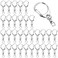 Roctee 50 pcs Lobster Clasp Key, Keychain Clip, Swivel Clasps Lanyard Snap Hook, DIY Crafts Key Chain, Lobster Claw Clasp (Silver)