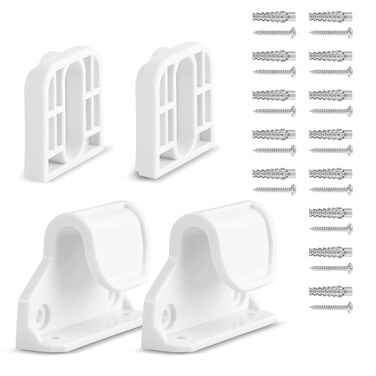 Retractable Baby Gate Replacement Part, Wall Mounting Accessories Brackets Latches Anchors Screws Extra Wide Baby Gate Replacement Parts Retractable Pet Gate Hardware (White)