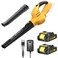 RUALION Leaf Blowers Battery Powered: 290CFM 135MPH Leaf Blower Cordless with Battery &amp; Charger for Lawn Care   Patio   Garage