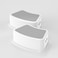 UNCLE WU 2 Pack Kids Step Stool - Toddler Step Up Stool for Kitchen - Bathroom Safety Bottom as Potty Training Stool - Slip-Resistant Surface1 Step Stool for Kids/Adult (Gray White)