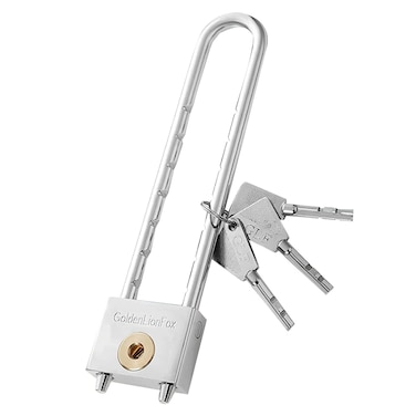 Long Shackle Padlock - with Laminated Steel Waterproof Padlock Key Padlock Door Lock Cabinet Lock Long Beam Padlock 5cm