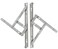 WANLIAN Modern Stainless Steel Casement Window Hinges, 14-inch, Gray, Powder Coated, 1 Pair