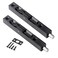 6 Inch Door Latches-Stainless Steel Concealed Security French Door Latches Flush Bolt with Hardwares, Metal Flush Latch Bolts for Double Door Wood Door Dummy Door, Black, 2Pcs