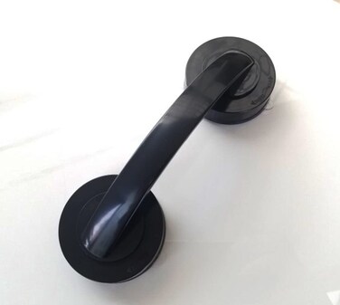 WANLIAN Powerful Suction Cup Glass Mirror Door Handle, Refrigerator Drawer Bathroom Suction Cup Wall handrail, Bathtub Shower Handle Kitchen Drawer Cabinet Handle Suction Cup (Black)
