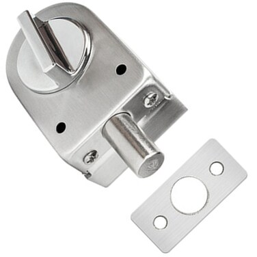 WANLIAN Glass Floor Latch 304 Stainless Steel Knob Sliding Gate Floor Latch Single Bolt Keyless Fit for 10-12mm Thickness Glass Anti-Theft Security Locks (Knob Floor Latch)
