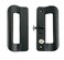 WANLIAN Patio Door Handle,Aluminum Alloy Sliding Door Handle Set,with Key Glass Door knob,Replacement Part Patio Sliding Door, for Framed Patio/Balcony/Kitchen Sliding Door Side Right (Black)